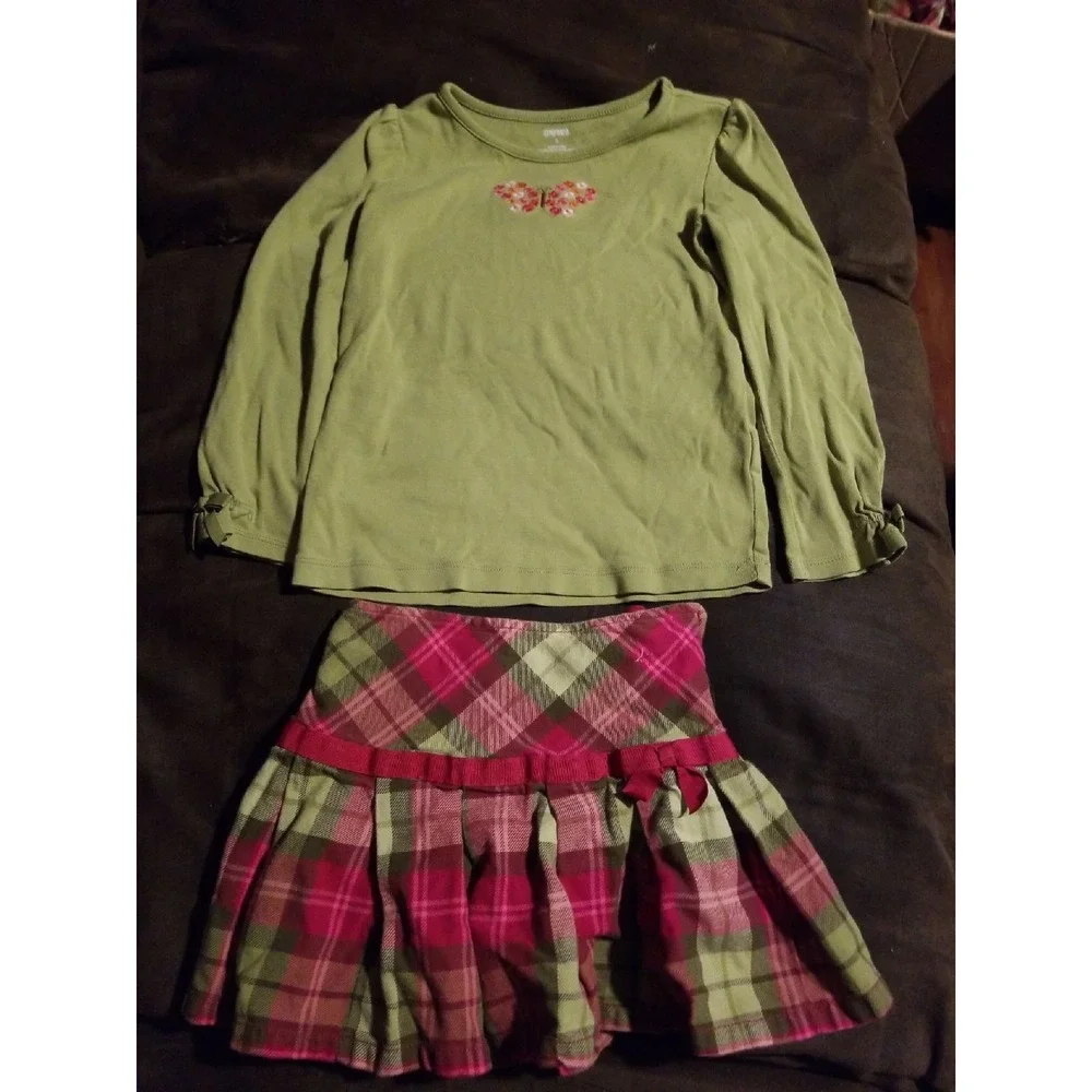 Gymboree‎ butterfly girl top 5 skort 4